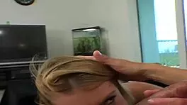 Wow, sexy teen 18+ Elli sucks dick and catches cum perfectly