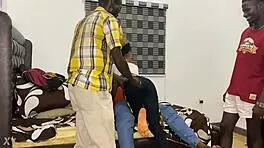 Teacher And Classmates Roughly Fuck Petite Student In Lesson