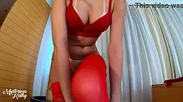 vou te seduzir com calcinhas vermelhas no desfile de lingerie sensual, vem babar no red - mysteriouskathy