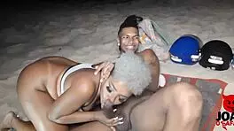 Damn! Watch Joao o Safado in a wild interracial beach adventure at night!