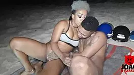 Damn! Watch Joao o Safado in a wild interracial beach adventure at night!