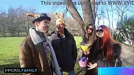 easter bunny sluts katy and mia get cunts licked and stuffed