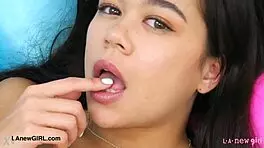 Stunning latina beauty shows her body in photoshoot