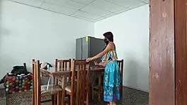 Sinful Maid Spreads Her Pretty Pussy Open!