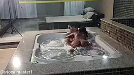 that latina from the favela is riding that big cock so hard