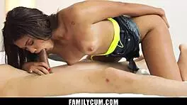 stepsis reluctantly agrees to her step brothers demands to pass in her tests - familycum