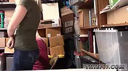 amateur teen masturbates in library, blonde bookworm caught by police in uniform!