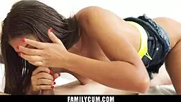 stepsis reluctantly agrees to her step brothers demands to pass in her tests - familycum