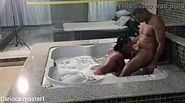 that latina from the favela is riding that big cock so hard