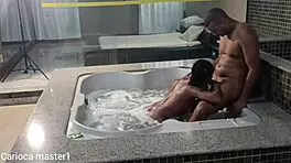 that latina from the favela is riding that big cock so hard