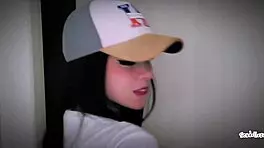 Hidden Passion Sucking Neighbor On Stairs Pov.