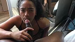 Sloppy Blowjob For Boyfriend's Big Cock