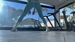 fit teen with bubble butt fucks her personal trainer after gym