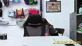 petite shoplifter teen surprises with deep throat blowjob on hidden cam