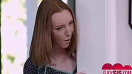 Katy Kiss And Maya Kendrick Engage In Uninvited Sneaky Stepsis Threesome