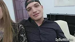 Beautiful young wife Jaclyn Jordan takes it in the ass while her cuckold husband watches closely