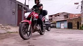 Latina Amateur Sucks Delivery Guy's Big Cock in Lingerie POV