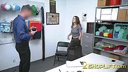 petite shoplifter teen surprises with deep throat blowjob on hidden cam