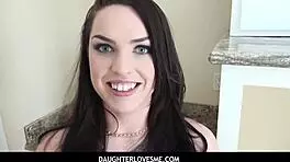 Horny Big Ass Teen Stepdaughter Raven Reign Wants Her STEPDAD COCK After Stepmom Leaves POV.