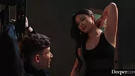 Ultimate baddie Lulu takes control over young rookie cop in deep action