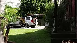 classy teen 18+ fucking outdoors in missionary