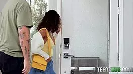 Topless Tease Isabella Gets Pretty Face Soaked in Cum