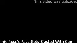 Minnie Rose's Face Blasted with Cum!
