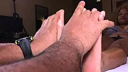 Watch me give an awesome footjob with my pretty feet