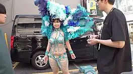 Curious About Japanese Samba Girl with Big Tits in Homemade Group Action?