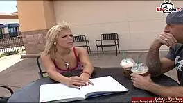 Young Blonde Slut With Natural Tits Pick Up At The Street