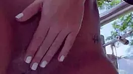 Fucking Hard With My Friend On The Balcony