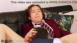 Student eagerly swallows teacher's cum after intense foreplay and massive facial