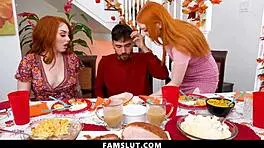 Stepfamily's intense threesome with Nade Nasty cumming on face and perfect tits - FamSlut