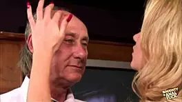 Blonde Craves Old Guy's Anal Lessons