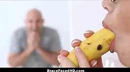 Thick Latina teen with braces getting fucked hard