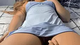 Stepsister Lets Me Touch Her Shaved Pussy First Time