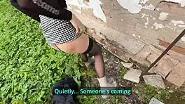 anal fun in the park, risky and passionate doggystyle.