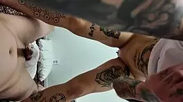 A couple's fantasy with wet pussy and bent over ass 😍