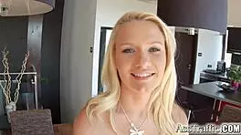 young candidate interviewed for casting with detailed anal discussion.