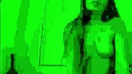 Cute petite teen in costume enjoys POV scene with stepdad.