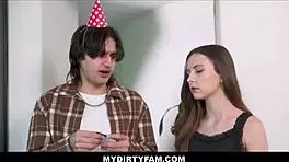 Small Tits Teen Stepsister Cums from Stepbrother's Freeuse Fucking!