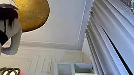 Blonde Petite Girl Interviews Girlfriend In Changing Room