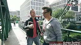 Wow, German blonde teen 18+ picked up for an anal threesome on the street!