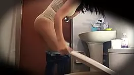 hidden camera in colombian uni girl's bathroom - see her curvy ass?