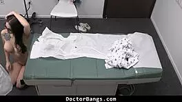 Teen patient sucks doctor's big cock to stay quiet