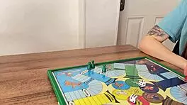 game night with my cute stepsister alicia hall won a delicious blowjob with teasing and facial