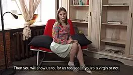 Very Cute Virgin Babe Rita Tulipan Naked for First Time