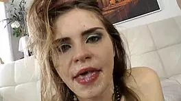 Skinny slut, take that slap and deepthroat before ass licking and gaping cumshot?