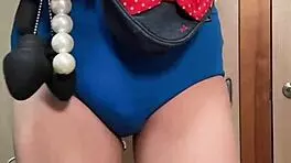 Maid in Uniform Teases with Pierced Nipples and Anal Play