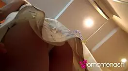 Beautiful Latina e-girl receives cum on her ass from boyfriend.